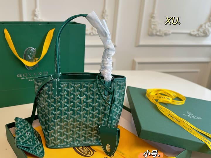Goyard New Small Mother-Child Tote Bag in Classic Black And Tan