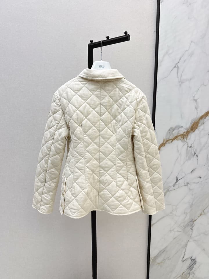 Moncler Quilted Padded Slim-Fit Jacket in Khaki