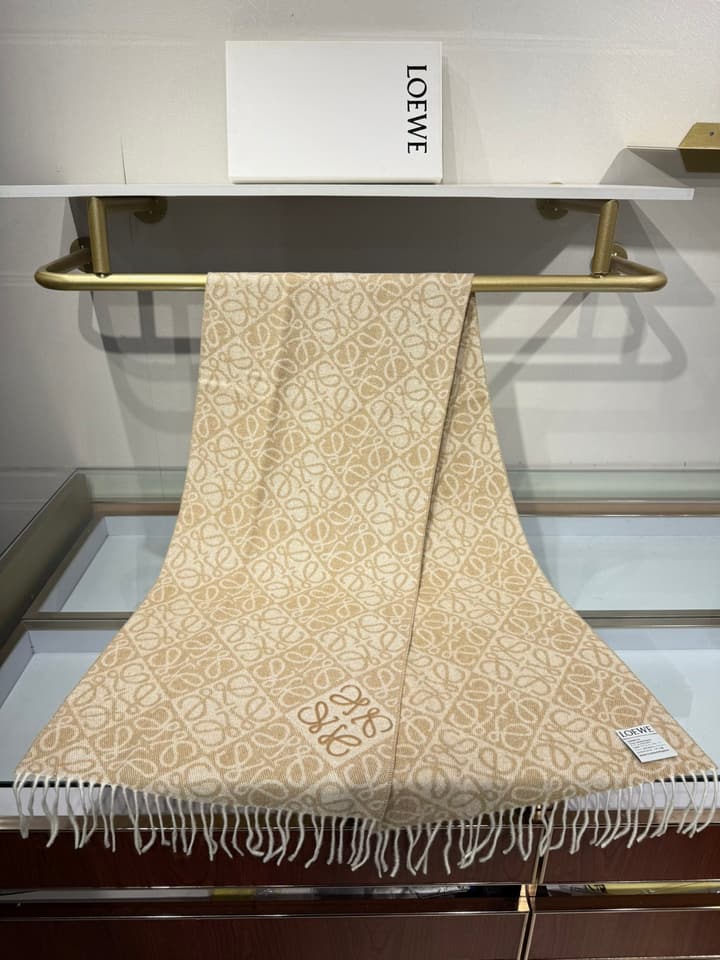 Loewe Double-Sided Wool Cashmere Anagram Scarf – 2025 Collection