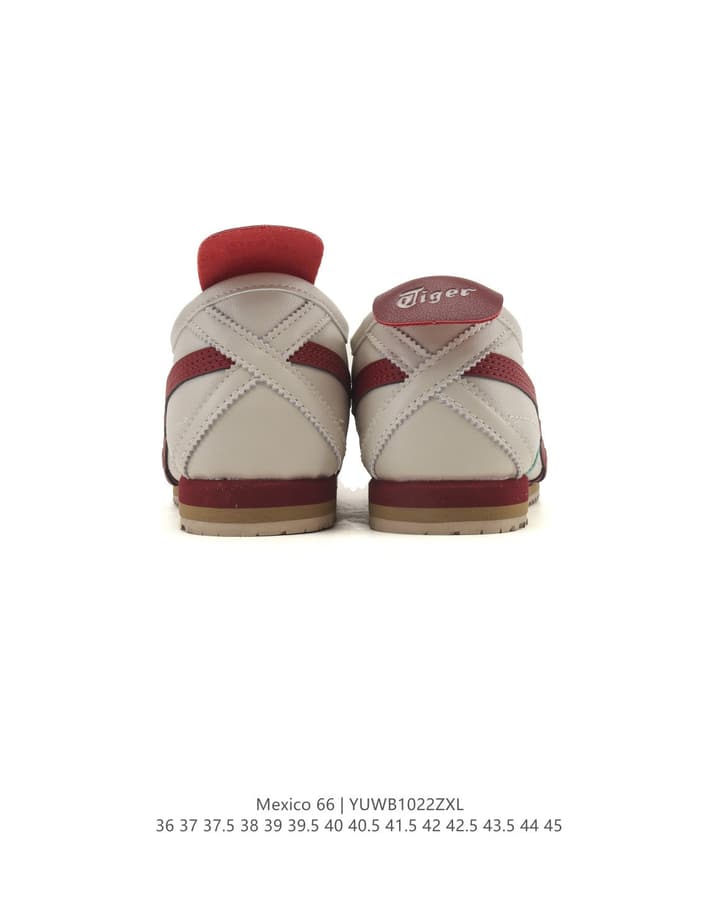 Onitsuka Tiger Mexico 66 Classic Retro Sneakers in Cream With Black Stripes