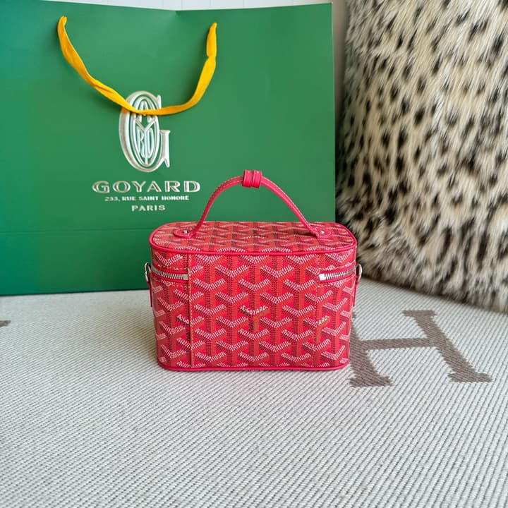 Goyard Muse Mini Vanity Case in Bright Orange Goyardine