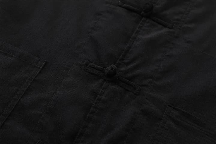 Ralph Lauren Corduroy Frog Button Cardigan – 25SS in Black