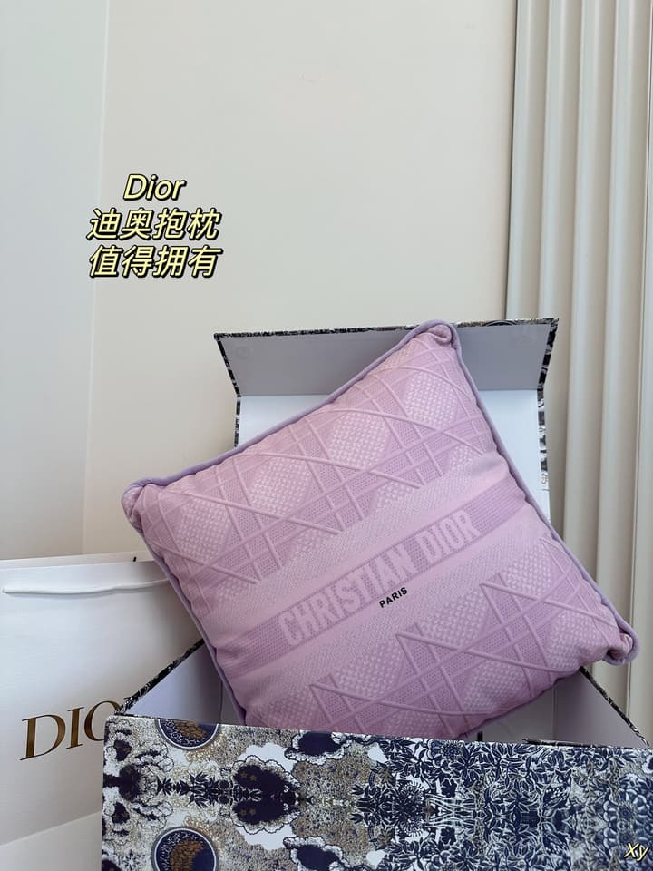Dior Limited Edition Home Pillow in Black And White Toile Pattern