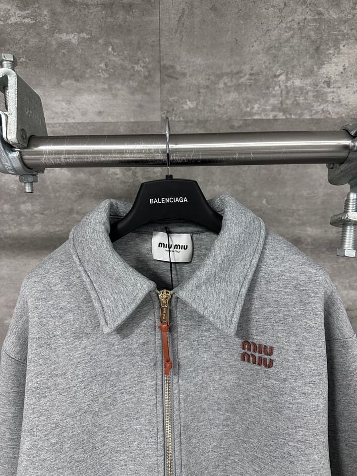 Miu Miu Lapel Zip Sweatshirt – 24FW