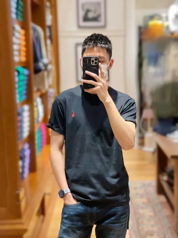 Ralph Lauren Pony Logo Crewneck T-Shirt in Black
