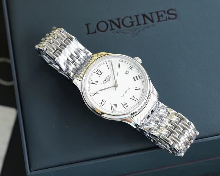 Longines Lyre Series 39mm Automatic Watch in Stainless Steel White Roman Dial