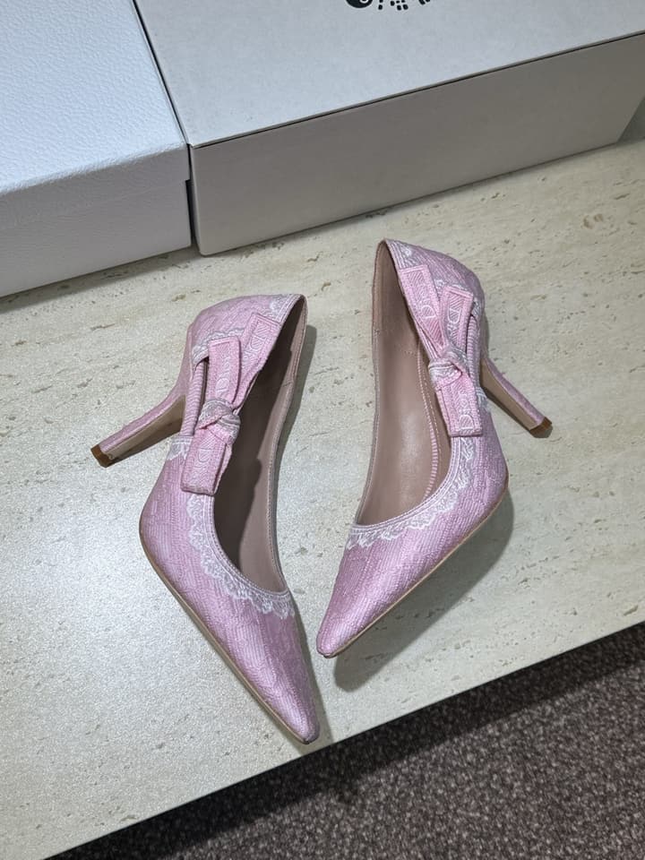 Dior J'Adior Dentelle Jelly Bow Pumps – 2026 Early Spring Collection in Black 6.5cm Heel