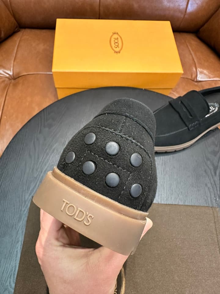 Tod's Suede Calfskin Loafers