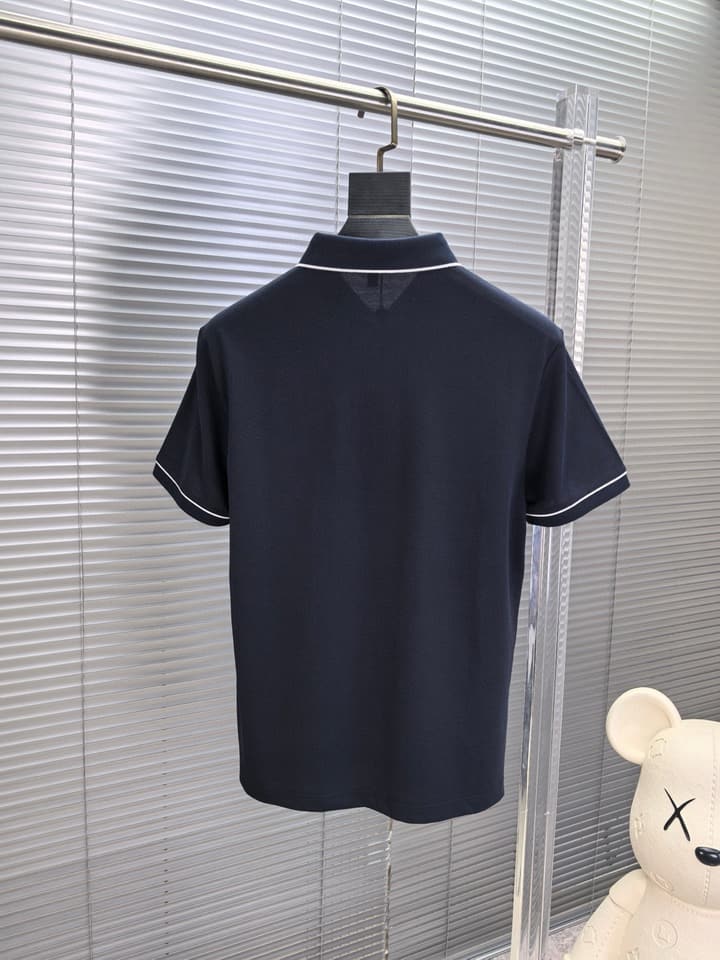 Louis Vuitton Embroidered Logo Pique Cotton Polo Shirt – Spring/Summer Collection – 2026 in Light Blue