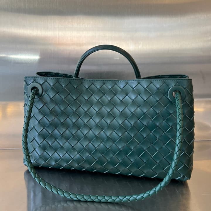 Bottega Veneta Andiamo Handbag in Charcoal Grey