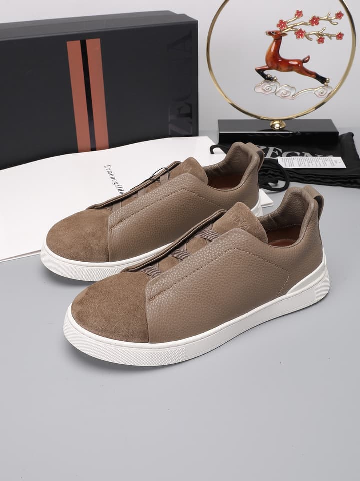 Zegna Triple Stitch Low-Top Sneakers