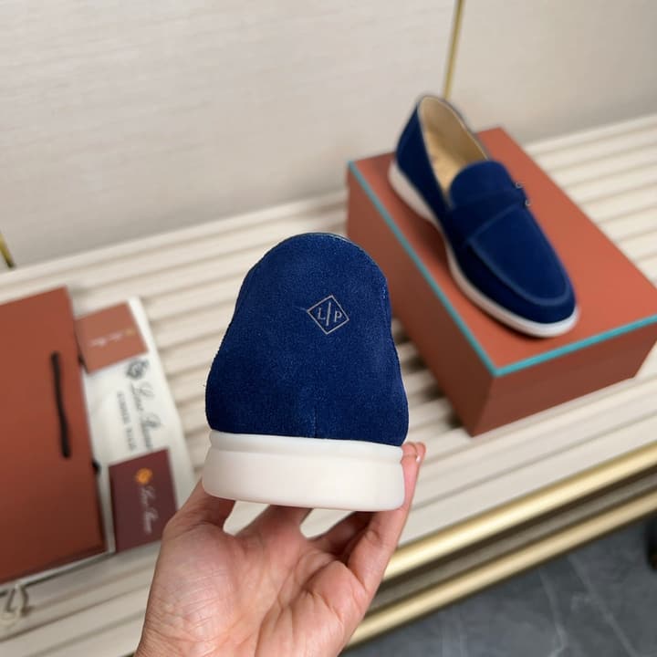 Loro Piana New Moccasin Shoes in Brown Suede