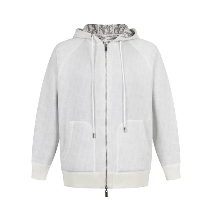 Dior Reversible Jacquard Cashmere Jacket – 24FW in Light Grey