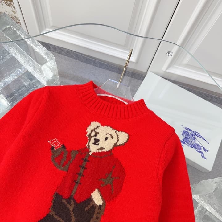 Ralph Lauren Kids Knitted Sweater – Kids Collection in Dark Navy Bear Sweater