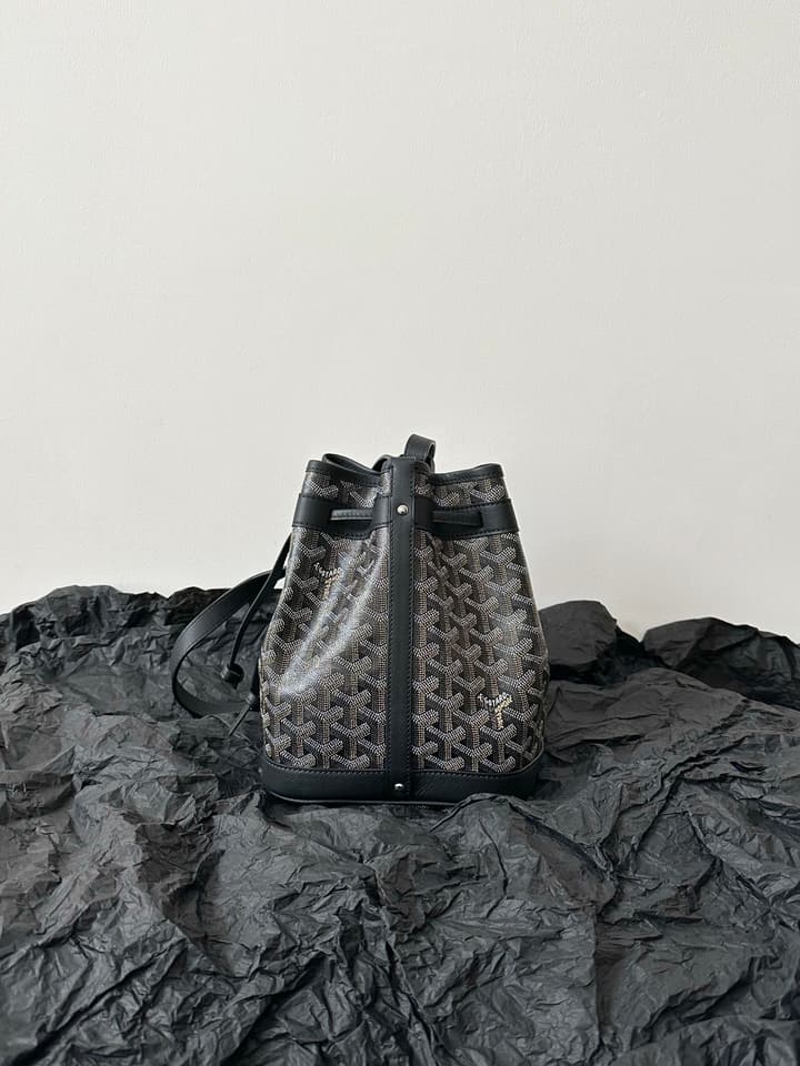 Goyard Petit Flot Bucket Bag in Black Monogram Bucket Bag