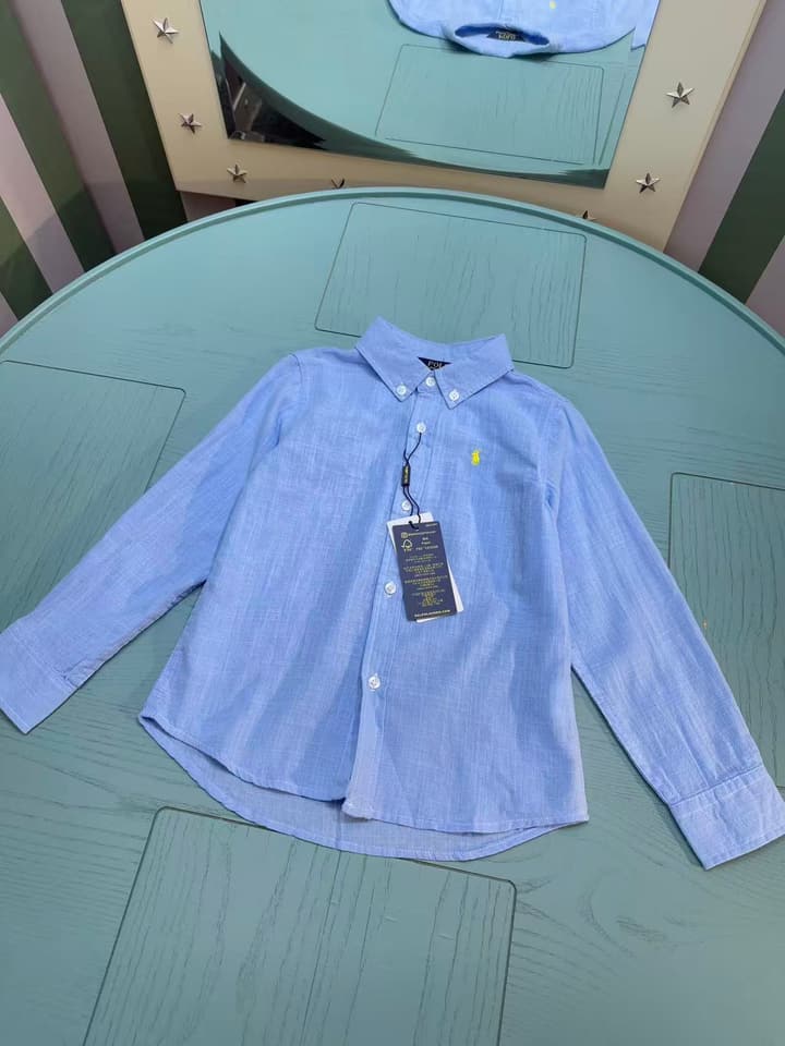 Ralph Lauren Polo Kids Embroidered Shirt – 2025SS – Kids Collection in Null