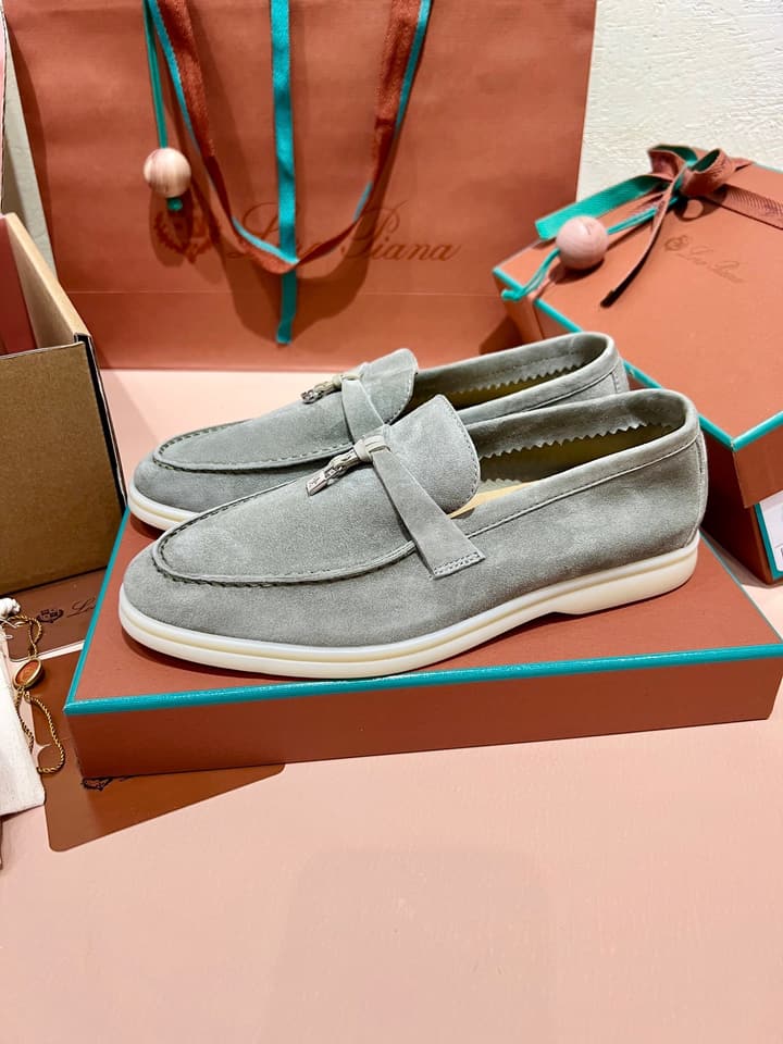 Loro Piana My Charms Classic Loafers in Nude