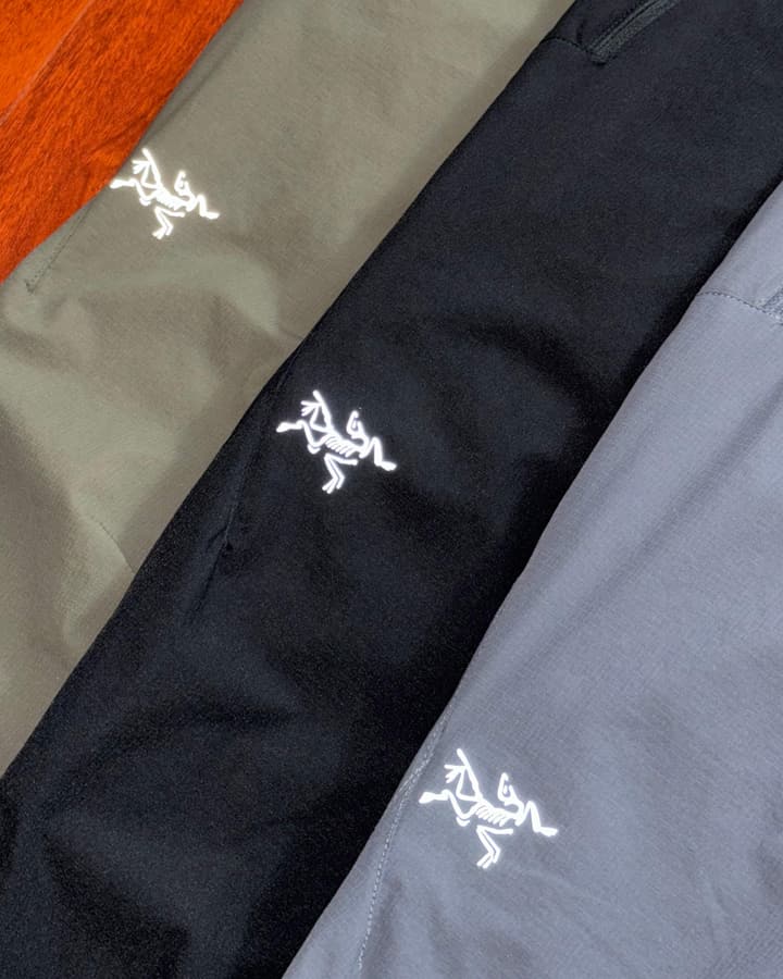 Arc'teryx TRAINING Series Windproof Down Trousers – Winter Collection in Black