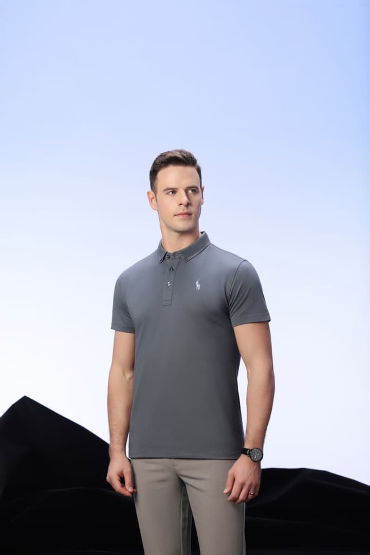 Ralph Lauren Business Classic Embroidered Polo Shirt in Black