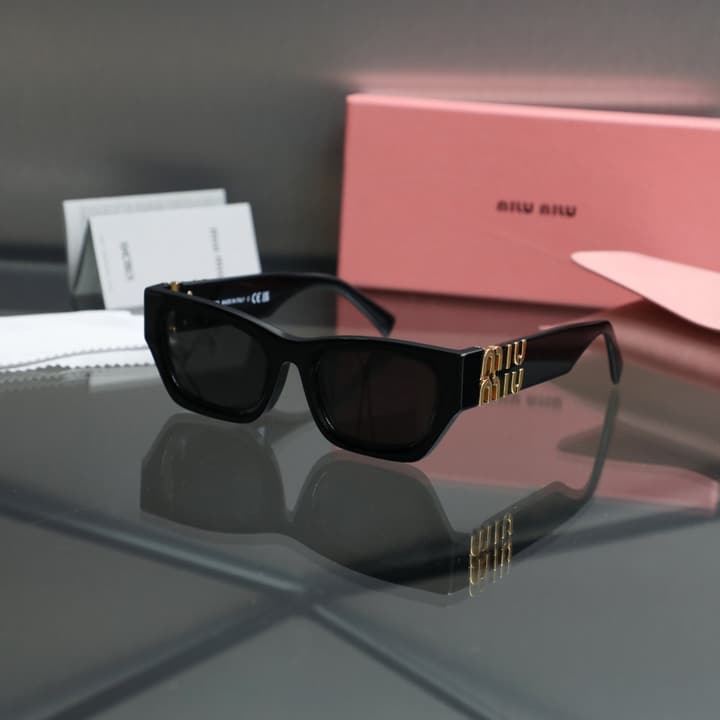 Miu Miu 2025 Cat-Eye Sunglasses – 2025 Collection in Gold