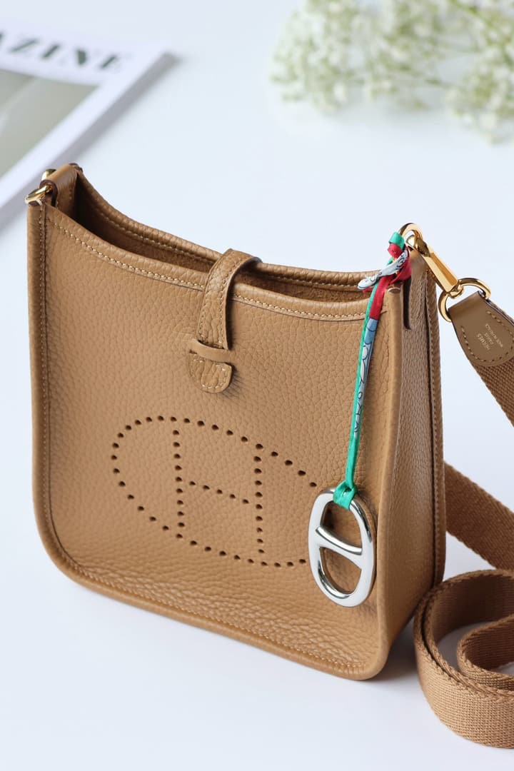 Hermès YF16 TC Handbag – Biscuit Color in Biscuit Color With Silver Hardware