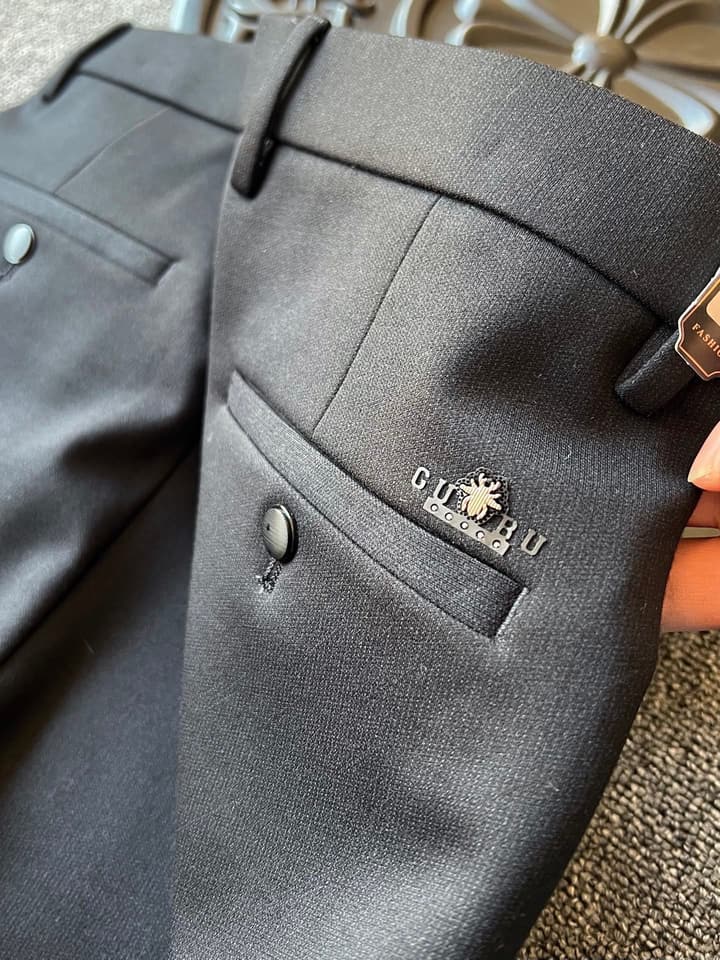 Dior Textured Cotton Casual Trousers in Classic Black