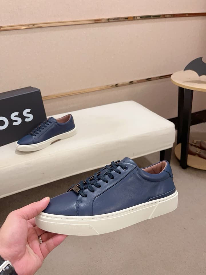 Boss Premium Casual Men's Sneakers in Black Monochromatic