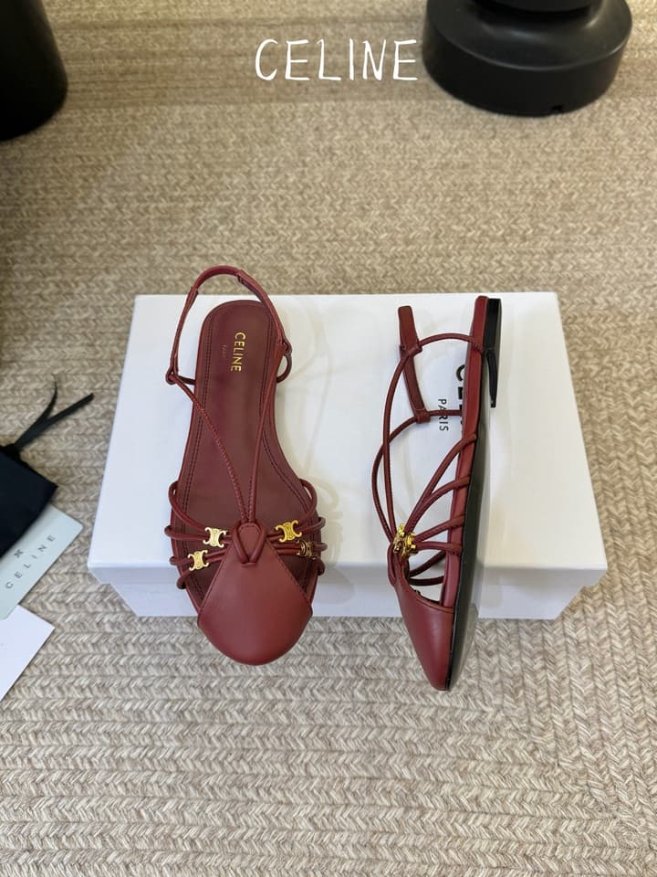Celine Triomphe Ankle Strap Sandals – Spring/Summer Collection in Black