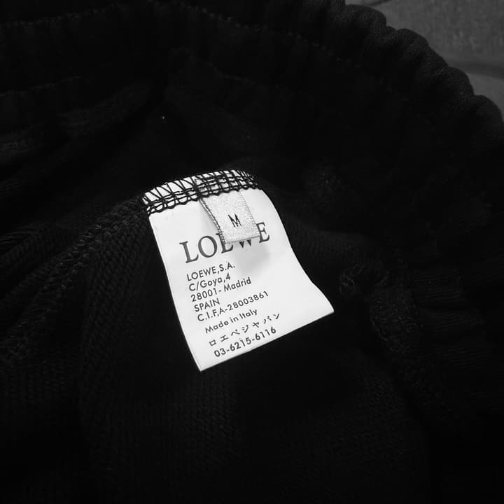 Loewe Classic Element Print Shorts – Spring/Summer Collection in Black With Blue Text