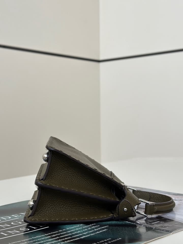 Fendi Peekaboo I See You Petite Satchel in Classic Black