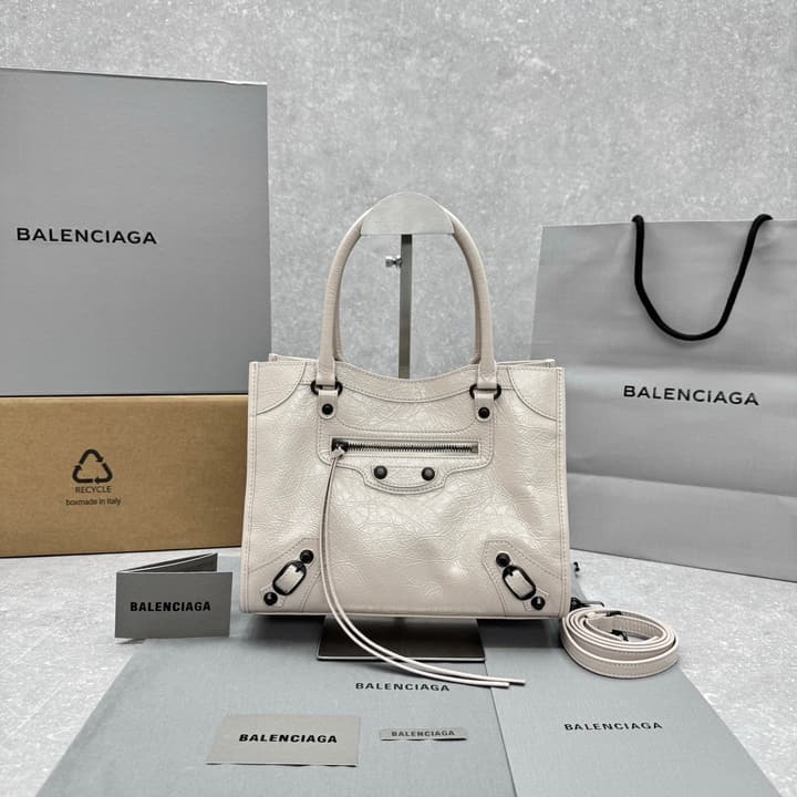 Balenciaga Le City Small Tote Bag – Almond in Almond
