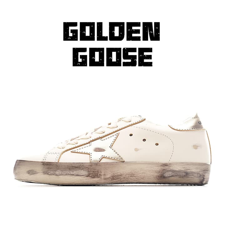 Golden Goose Super Star Sneakers – 2023 Collection in Bright Metallic Outline Star