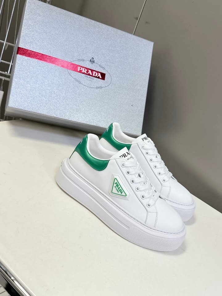 Prada Retro Platform Sneakers in White Sneaker 1