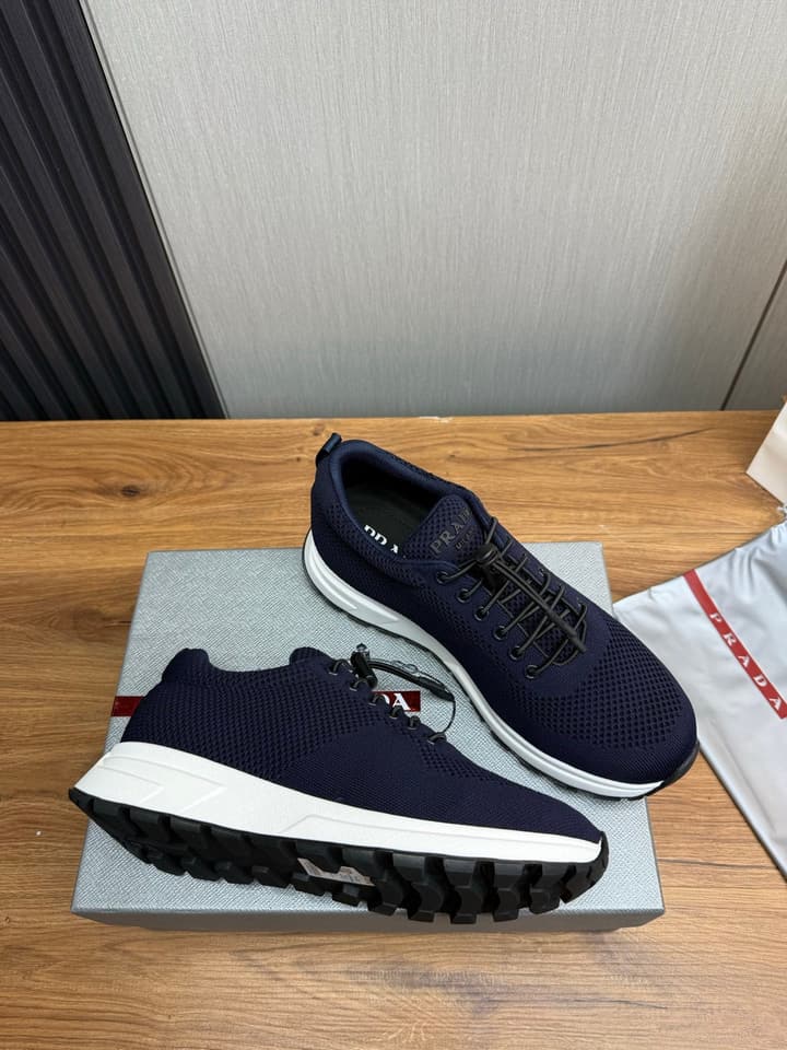Prada Men's High-Quality Sneakers in Light Grey