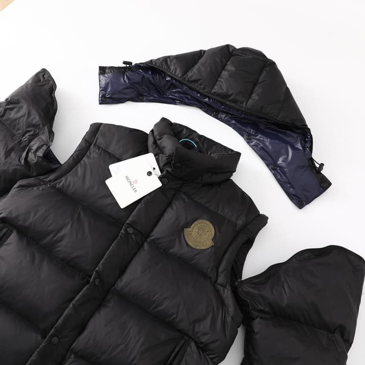 Moncler Cyclone Detachable Down Jacket – 2024FW in Black/Blue