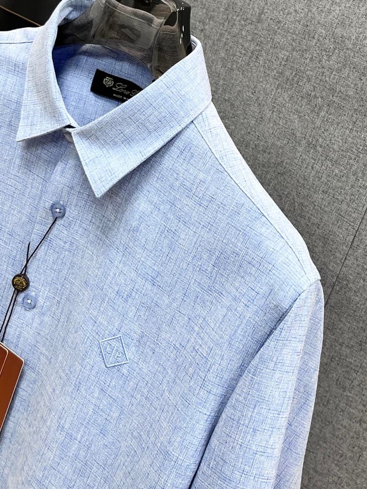 Loro Piana Men's Casual Long Sleeve Shirt – Autumn/Winter Collection in Classic White