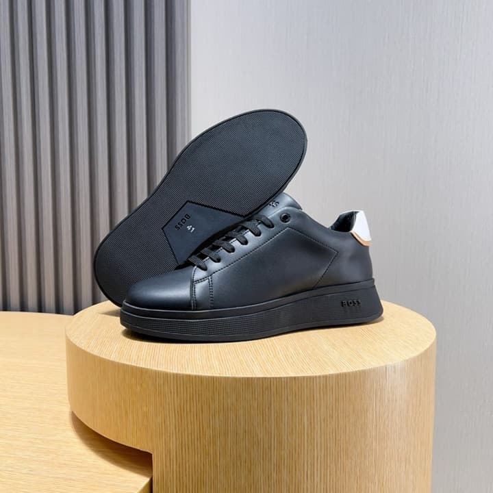Boss Classic Driving Shoes in Black With Polished Toe