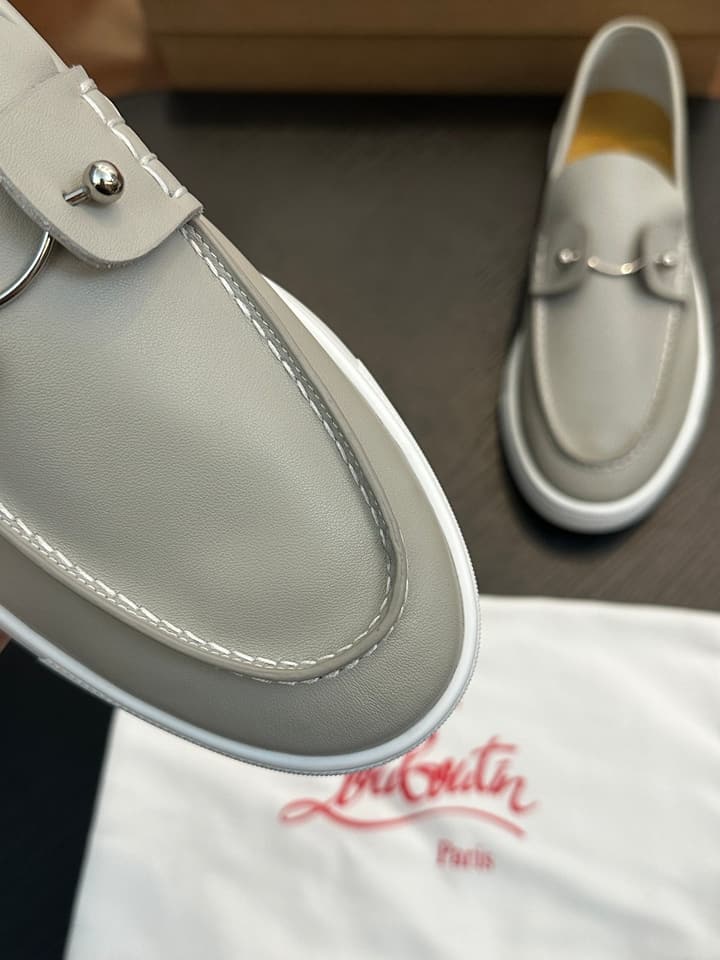 Christian Louboutin Men's Casual Sneakers in Light Grey