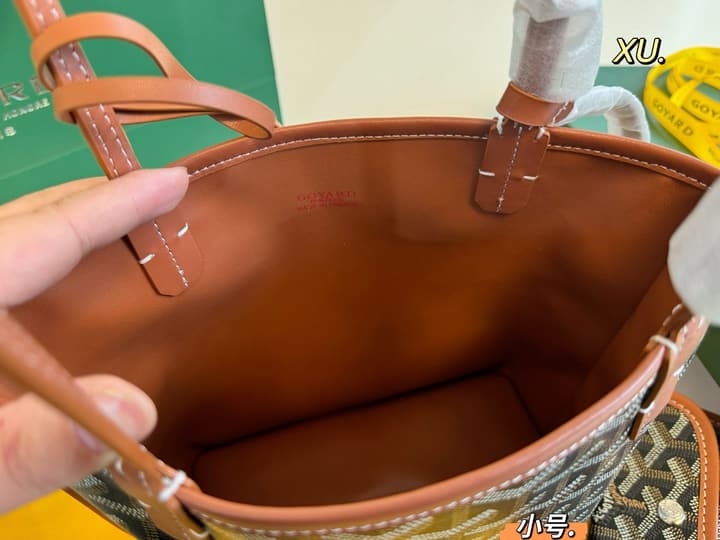 Goyard New Small Mother-Child Tote Bag in Classic Black And Tan