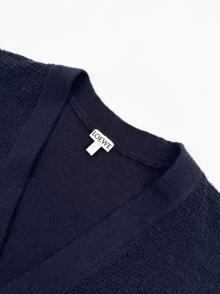 Loewe Anagram Embroidered Wool Cardigan