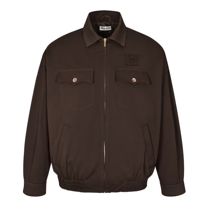Miu Miu Harrington Jacket – 24FW in Dark Brown Harrington Jacket