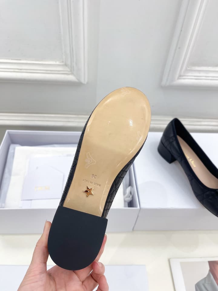 Dior Cannage Pearl Ballet Pumps – 2024 Spring/Summer Collection in Black