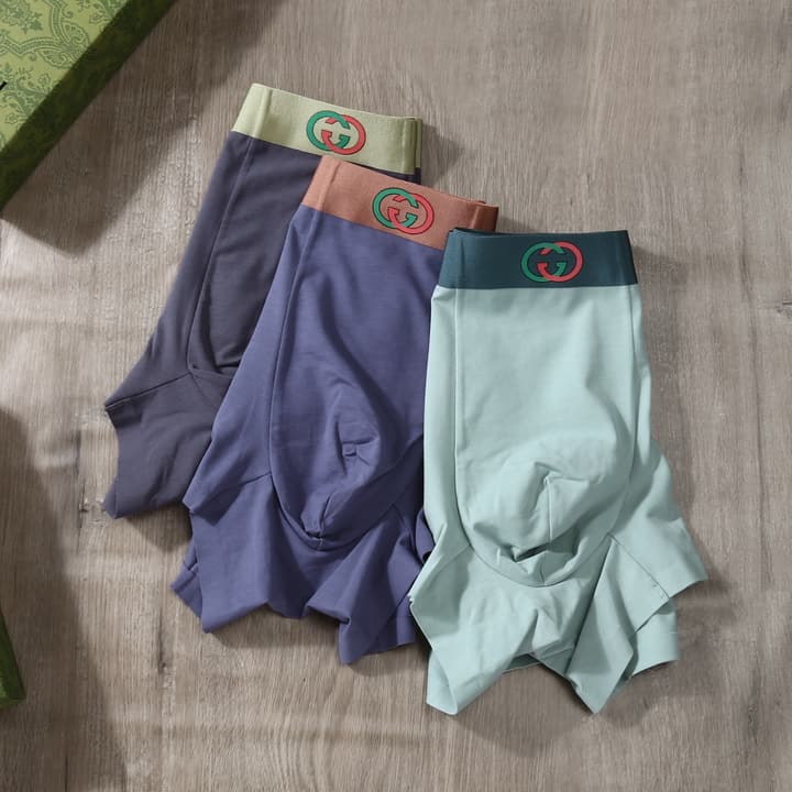 Gucci Men's Seamless Combed Cotton Underwear 3-Pack
