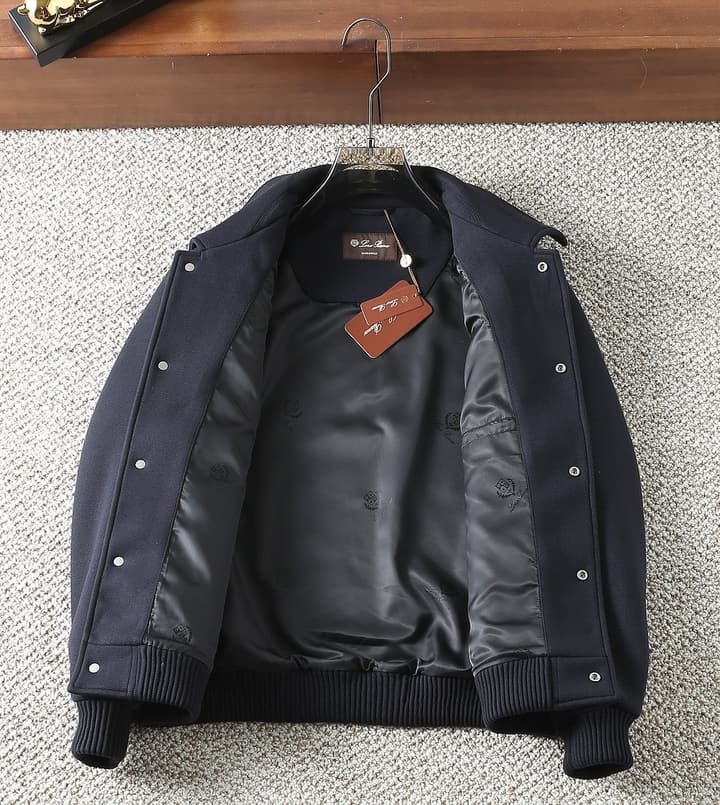 Loro Piana Wool Collared Business Casual Jacket – 2025FW in Black