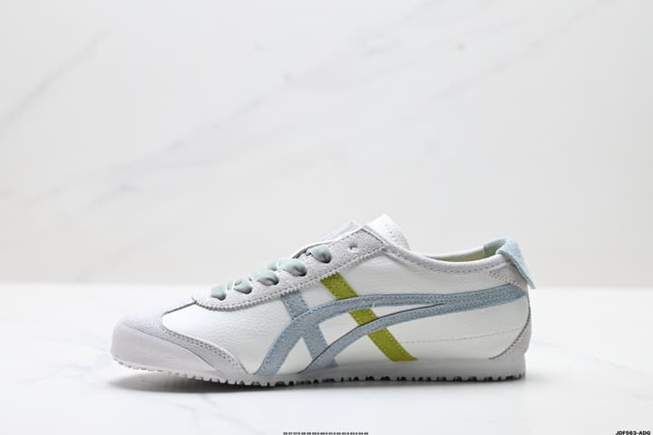 Onitsuka Tiger Mexico 66 NIPPON MADE Sneakers in Cream With Gold And Orange Stripes
