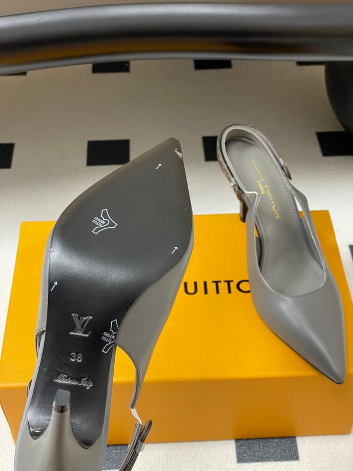 Louis Vuitton Legacy Slingback Pumps – 25SS in Light Grey Patent
