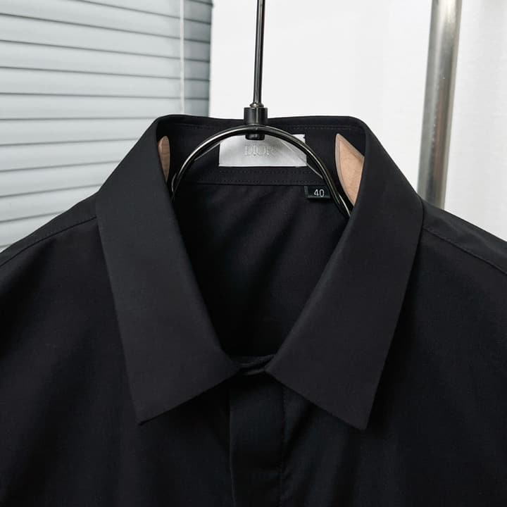 Dior Classic CD Metal Placket Shirt in Black