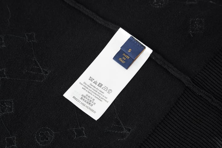Louis Vuitton Gradient Beaded Knit Pullover in Black Beaded Monogram