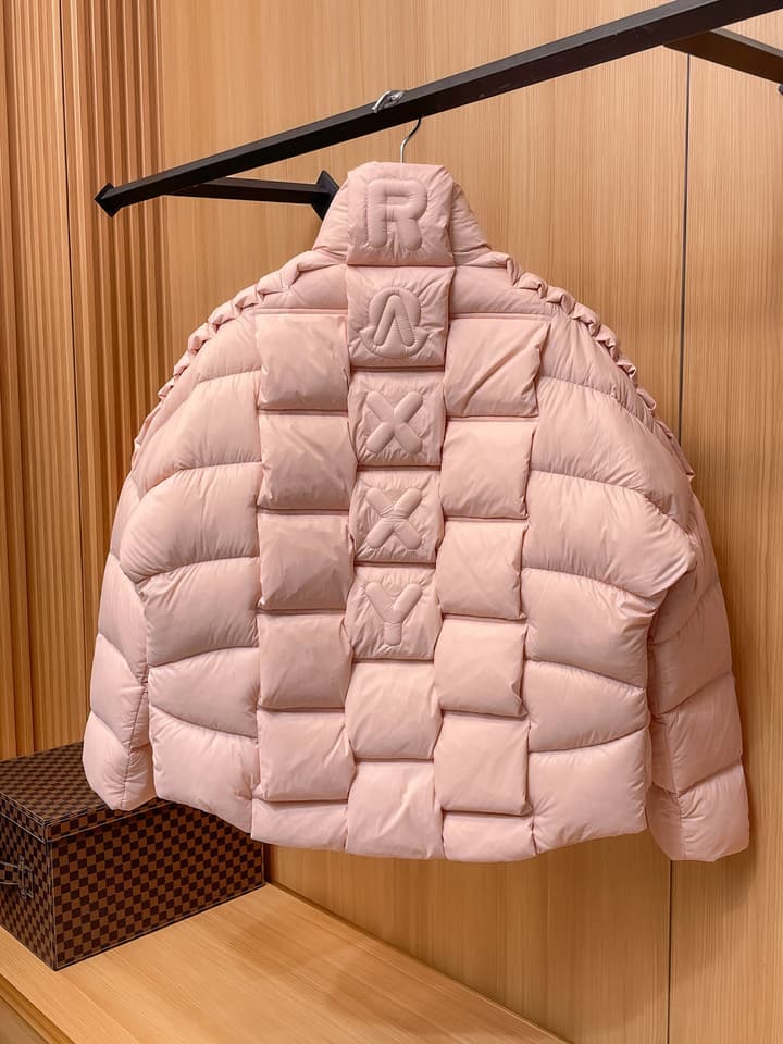 Moncler Stand Collar Embossed Down Jacket – Limited Edition in Black