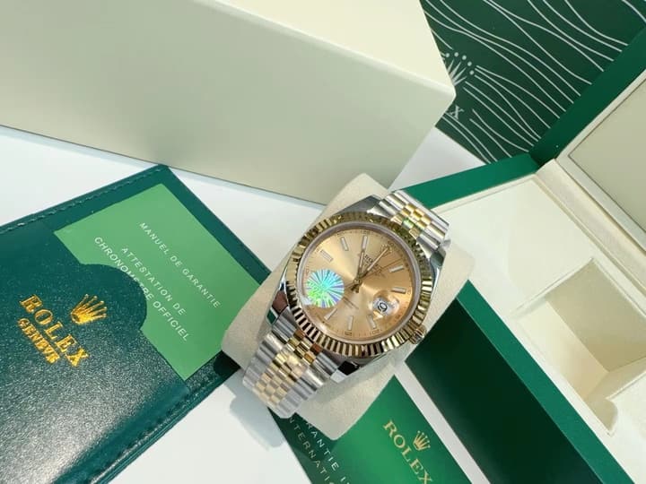 Rolex Datejust 41mm Mechanical Watch in Bronze Gold Dial
